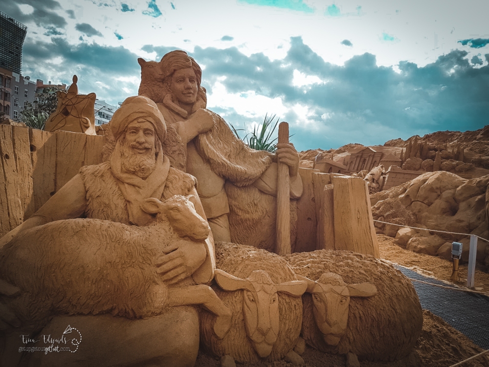 Las Canteras Sand Sculpture Nativity Scene