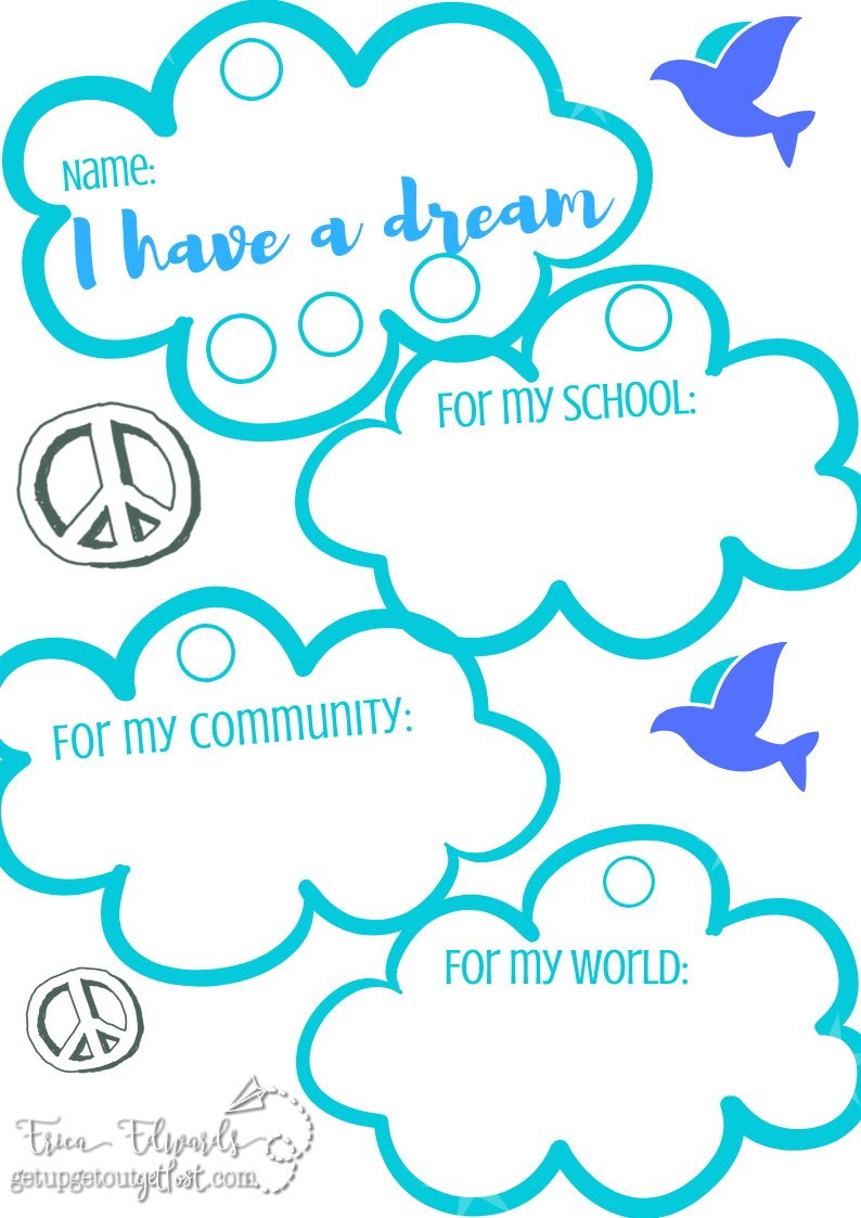 Martin Luther King, Jr. I Have a Dream Hanging Mobile Template